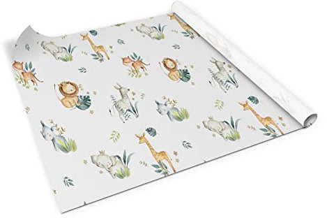 Coloray Klebefolie Möbel Dekofolie Folie Selbstklebende 100x50 cm Aufkleber auf der Kommode Matt auf den Schränken - Safari -Tiere