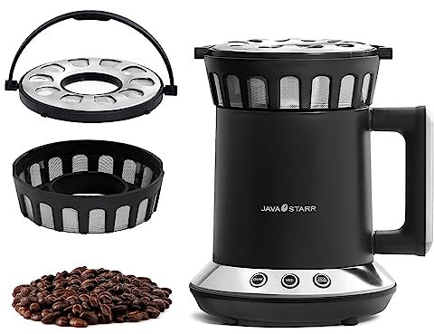 JAVASTARR Electric Coffee Roaster Machine for Home Use 1200W,Coffee Bean Roaster Machine for Home Use with Two Optional Baking Modes (Med & Dark),Coffee Roaster Stovetop,110v~120V