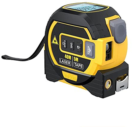 SagaSave Laser Messgerät Massband, 3 in 1 Digital Laser Entfernungsmesser mit LCD -Display, Lasermessung 131 ft, Maßband 16 ft, mit Selbstsichernder Vorrichtung