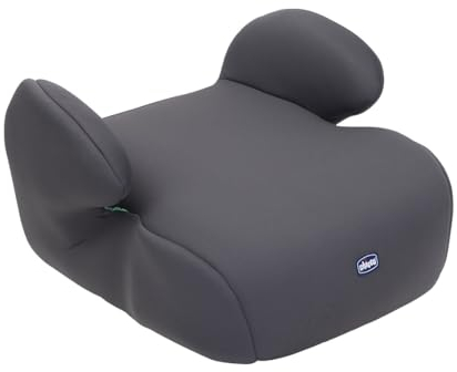 Chicco, Quasar i-Size, Kindersitzerhöhung 7-12 Jahre (126-150 cm), Einbau über den 3-Punkt-Gurt, Gewicht 23-36 kg, Gruppe 3, mit Gurtführung, gepolsterten Armlehnen und komfortablem Sitz, Grau