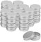 JOIKIT 40 PCS 30ml 1oz Aluminum Tin Cans, Silver Round Tin Containers with Screw Lid, Empty Metal Travel Container Tin Jars for Make Up, Candles, Jewelry