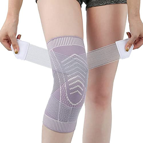 Knee Support Brace Adjustable Strap Compression Knee Sleeve for Women Men , Kneepad for Joint Pain Relief, Arthritis ACL, Meniscus Tear, Ligament Injury, Knee Guards with Sports Protect, Running