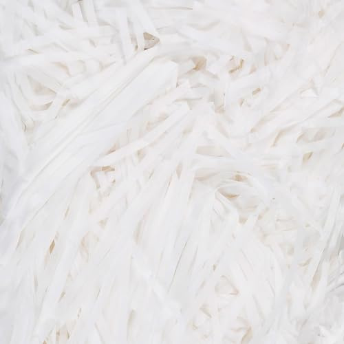 Rumyve 100g White Shredded Paper Gift Box Filling, Dust-free Shredded Paper Gift Basket Packing Decoration, Party Accessories
