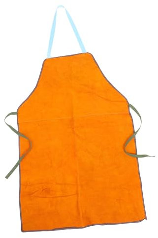 Hemobllo Tablier De Soudage En Cuir De Vachette Protection Contre La Chaleur Tablier De Travail Résistant Au Feu (beige)