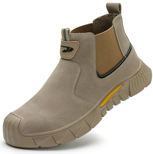 Dajingkj - Scarpe di sicurezza da uomo per saldatori, leggere, scarpe da lavoro con doppia protezione termica, protezione contro le ustioni, scarpe da saldatore, resistenti agli urti e alle