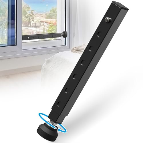 Fenster-Sicherheitsstange (27,9 cm bis 45,7 cm, Schwarz, 1 Stück)