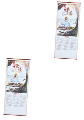 NUOBESTY 2stücke Snake Year Wandkalender Hochauflösender Dekorativer Hängender Kalender Mit Traditionellem Design Für Zuhause Und Büro Als Für Familie Und