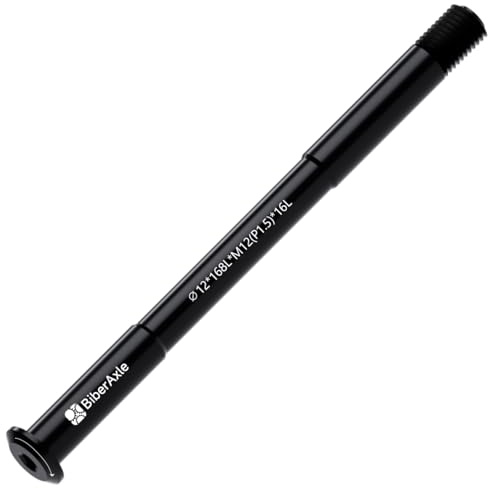 12mm Steckachsen für Fahrradgabeln und Hinterer Fahrradrahmen, Mountainbike und Rennräder Aluminiumlegierung Naben Adapterachse, Gewindesteigung: 1.5mm, Länge: 117mm bis 181mm, 17 Verschiedene Längen
