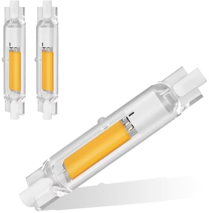 R7S LED 78mm Dimmbar Lampen, 20W Glühbirne Ersatz für 200W Halogenlamp, Naturweiß 4000K 2000LM Kein Flackern, 360°Abstrahlwinkel Stab, Leuchtmittel, 2er Pack