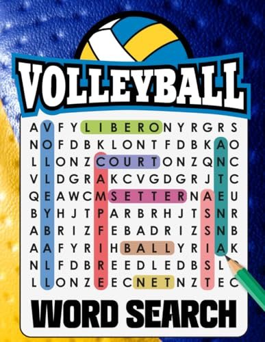 Volleyball Word Search: +1000 Volleyball Themed Word Searches, Volleyball Activity Book for Adults, Gifts for volleyball Players & Coaches