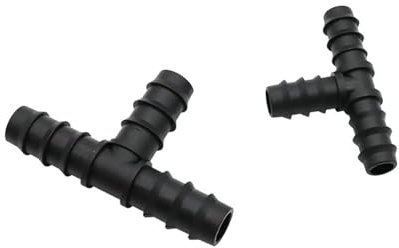 LZZYFPX Quality Raccordi for Tubi in PE a T spinato DN16 DN20 Tubo in polietilene a Tre Vie Linea gocciolante in plastica Raccordi for Tubi Flessibili for irrigazione a Goccia 50 Pezzi Durable(DN20)