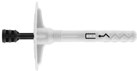 INDEX Cheville avec Clou de Polyamide pour Fixation de Panneaux isolants - Polypropylène Ø10 x 90 - Boite de 200 - Cheville Fixation