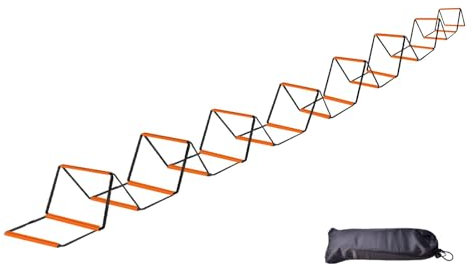 rockible Agility Ladder Agility Training Equipment Balance Verbessert Die Koordination Faltbare Multifunktions Fitnessstudio Fußballgeschwindigkeitsleiter, 24 Gitter