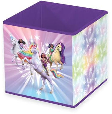 Herding Aufbewahrungsbox Unicorn Academy, ca. 30 x 30 x 30 cm, Aufbewahrung im Regal oder freistehend, 100% Polypropylen, Innen 100% Papier