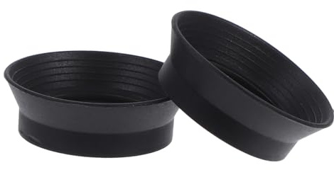 NUOBESTY Œilletons de Microscope Noir Lot de 2 en Caoutchouc Souple, Protection Oculaire Remplaçable pour Microscope Stéréo et Jumelles Laboratoires