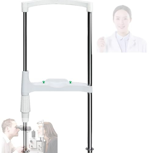 Mentoniera per strumenti ottici tipo H, staffa regolabile per la fronte con vassoio curvo per ospedali oculistici e negozi di ottica, design ergonomico per comfort e precisione