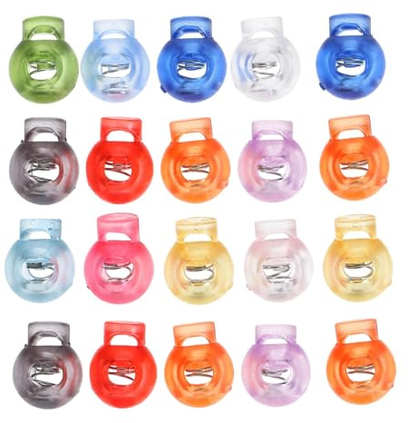Gogogmee Fermacorda Colore Casuale 100 Pezzi Molla Regolabile in Plastica per Lacci e Coulisse Design a Molla per Zaini e Cucito Abbigliamento