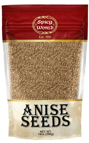 Spicy World Anise Seed 14 oz - Whole Anise Seeds, Pure, Premium Spice for Cooking & Baking, Sweet Licorice Flavor