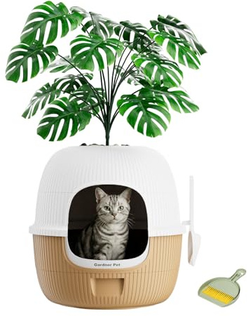 Gardner Pet Lettiera per Gatti Nascosta, Marrone Chiaro, 49X49X50Cm