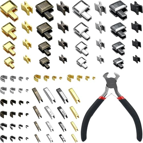 FEIGO Reißverschluss Reparatur Set, 81 Reißverschluss Zipper Ersatz (Mit Zange), Zinklegierung Ersatz Zipper Schieber Kit für Jacke Taschen Jeans Nähen Heimwerken Basteln