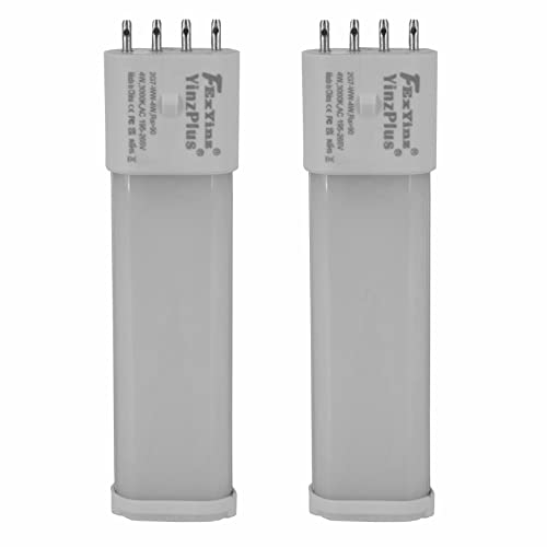 FExYinz Pack de 2 2G7 LED Bombilla 5 años de garantía 4 Watt Caliente Blanco 3000K 400 Lúmenes Ra 90 Enchufar PLS Lámpara LED Bombilla Compacta 2G7 LED Tubo Luz