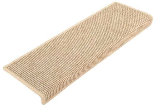 vidaXL Stufenmatten 15 STK. 65x21x4 cm Hellbeige Rechteckiger Rand