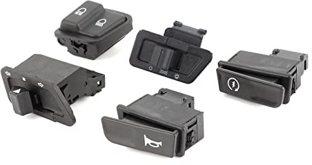 5pcs Abblendlicht-Scheinwerferhorn-Blinker-Kit, Motorrad-Knopf-Kit, Motorrad-Schalterknopf-Kit, Blinker-combo-lichtknopf Lenker-blinker-signalschalter, passend für GY6 125CC