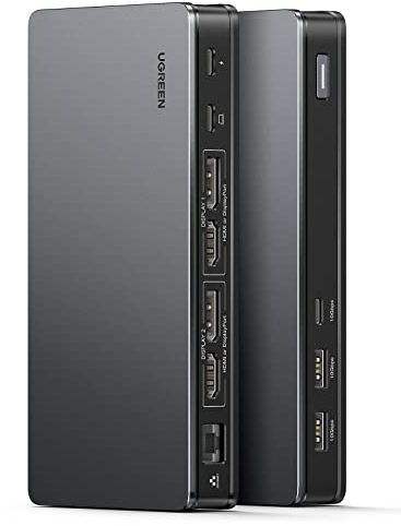 UGREEN Revodok Pro 209 Displaylink Docking Station Dual Display (2HDMI+2DP 4K@60Hz) für macOS M1 M2 MacBook & Windows (mit integriertem Treiber), kompatibel mit M4 Pro Mac mini