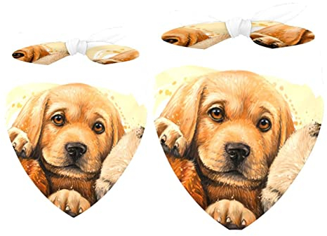 Hundehalstuch, Cavalier King Charles Spaniel, Labrador und Mops, Mädchen, Jungen, Lätzchen, Hundeschal, Zubehör für kleine, mittelgroße und große Hunde, Welpen, Katzen, Haustiere, 2 Stück