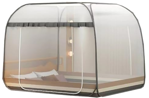 CUTTE Pop-Up Moskitonetz Sommer-Betthimmel Faltbar Tragbar Moskitonetz Installation Kostenlos Bed Dream Tents Schlafzelt für Einzel- Bis Kingsize-Betten