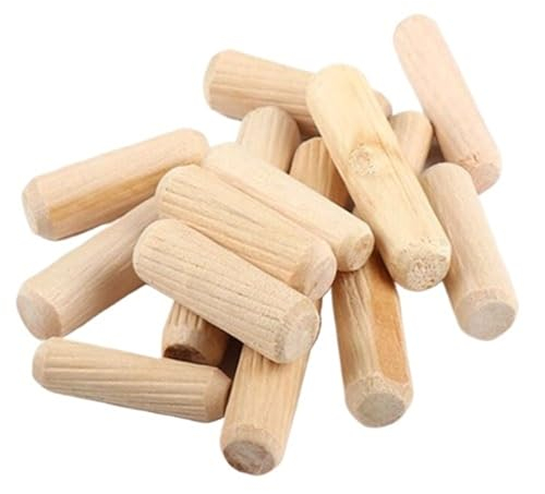 OZFENGH Möbelbeschlag M6/M8/M10*L mm Holzdübel, Schrank, Schublade, rund, geriffeltes Holz, Handwerk, Dübelstifte, Stangen-Set, Holzdübelstift (Size : 8x30mm 100pcs)