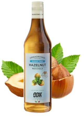 Sciroppo Orsadrinks Odk Hazelnut Sugar free Gusto Nocciola Senza Zucchero Bottiglia Pet 750 ml