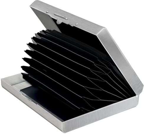 Srcasy Kartenetui Kreditkarten， Kartenetui Aluminium Geldbörse， Karten Etui mit Druckknopf， Kreditkartenetui Slim Wallet Card， Geeignet für Geschäftsleute, Studenten, Heimgebrauch