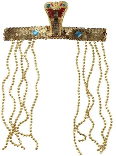 Zghhc 1 Stück Ägyptische Schlangen-Kopfbedeckung, Retro-altes Ägypten-königin-Kopfschmuck, Ägyptisches Kostüm Für Halloween, Cosplay, Themenzubehör