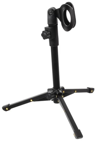 SHOWERORO Mikrofonständer Mit Stativ Faltbarer Desktop-mikrofonständer Rutschfeste Unterseite Mikrofonclip Für Einfachen Platz Kompatibel Mit Meisten Mikrofontypen