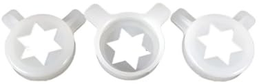 TGHDMD 3 Hexagramm Modellierung Kappen Ersatzteile, kompatibel for Softeis Maschine Kunststoff Düse Deckel Zubehör 29mm Innen Durchmesser