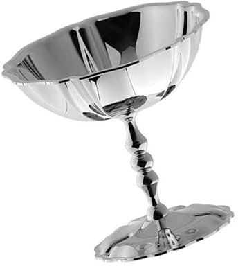 LUOFENG Puddings Ice Cream Bowl Vintage Pedestal 304Stainless Steel Texture for Dessert and Puddings Perfect for Enjoyings Sweet