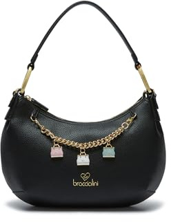 Braccialini Borsa Donna a Spalla Linea Beth Mezzaluna con Catena