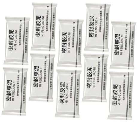 Waterproof Sealing Clay Mastic 10pcs for Drain Connection Wall Repair | White Mending Mud, Versatile Application for Home Defects, Convenient Pack, Waterproof Insulating Sealant