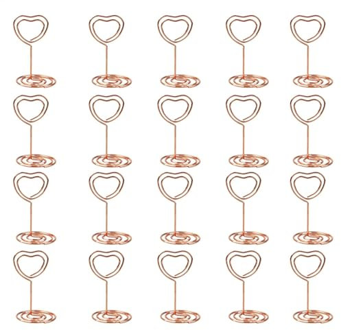 Portacarte, Portafoto per centrotavola | supporto a forma di cuore per etichette alimentari, piccoli portacarte da tavolo per centrotavola, compleanno, decorazione per feste