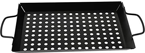 GRIRIW Piastra per Barbecue Portatile con Fori Grandi Materiale Resistente per Cucina e Outdoor per Verdure e