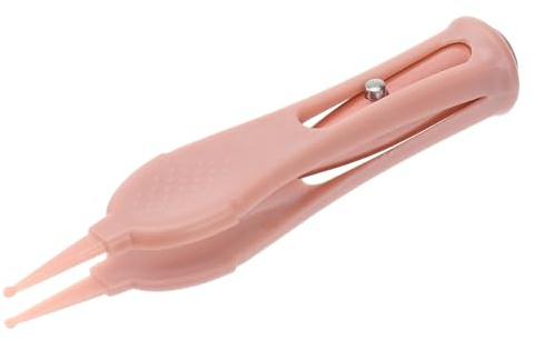 Pinzas para Limpiar la Nariz de Ñiño, Rosa, Acero Inoxidable | Silicona y Plástico, Antideslizante, Limpieza de Ombligo y Orejas, Fácil de Limpiar
