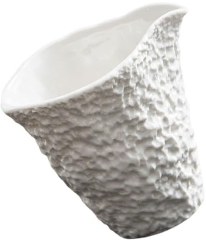 SECFOU Ceramic 200ml Sauce Boat Condiment Bowl with Unique Stone Pattern Design Elegant Decorative Milk Pitcher Practical Versatile for Restaurants and Everyday Use