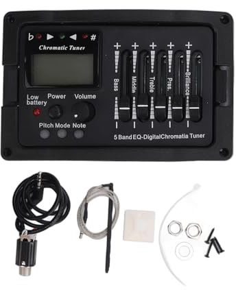 RiToEasysports TEQ 5 Akustikgitarren Master Equalizer 5 Band Professionelle Gitarrenvorverstärker EQ für Musiker