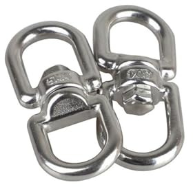 2 Pièces M4-M16 Double Extrémité Pivotante 304 En Acier inoxydable Oeil À Oeil Pivotant Manille connecteur de verrouillage(M14)