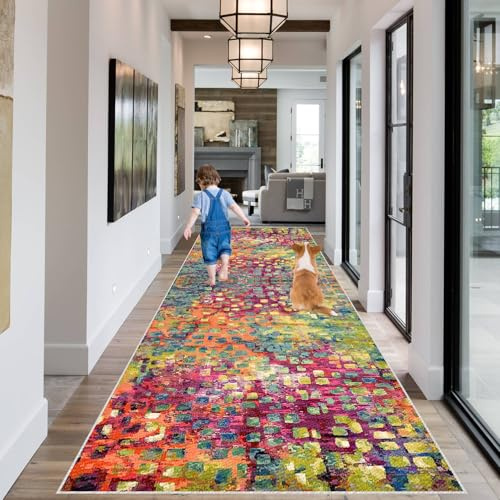 Tapis de Cuisine Long Lavable en Machine Kitchen Antidérapant Tapis de Passage Long Tapis Cuisine Absorbant Devant Evier Tapis De Passage Tapis Salle De Bain Tapis Couloir pour Entrée 50 x 200 cm