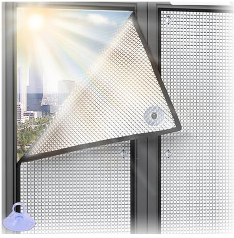 Pellicola Isolante Termica,pellicola Protezione Solare Privacy Per Vetro,Foglio Di Alluminio Spesso 8 Mm, Resistente Alle Intemperie Per Tetto, Installazione A Ventosa,Solarium(160x250cm)