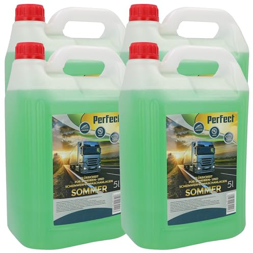 Scheibenreiniger Sommer 5L gebrauchsfertig mit Apfelduft Klare Sicht Insekten (4, 5 Liter)