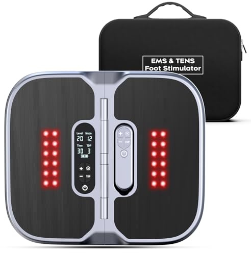Creliver EMS Fußmassagegerät für Durchblutung & Neuropathie – Elektrischer Durchblutungs-Stimulator für Beine & Füße, TENS Gerät mit 8 Elektroden-Pads, Schmerzlinderung für Knie & Beine