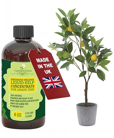 GARDENNOVA Premium Organic Seaweed & Kelp Superfood for Lemon Plants - 8 oz - Liquid Kelp Fertilizer Concentrate (Makes 25 Litres)